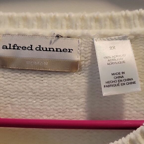 Alfred Dunner vintage argyle sweater Chenille 2x Super Soft Excellent! - Picture 4 of 5